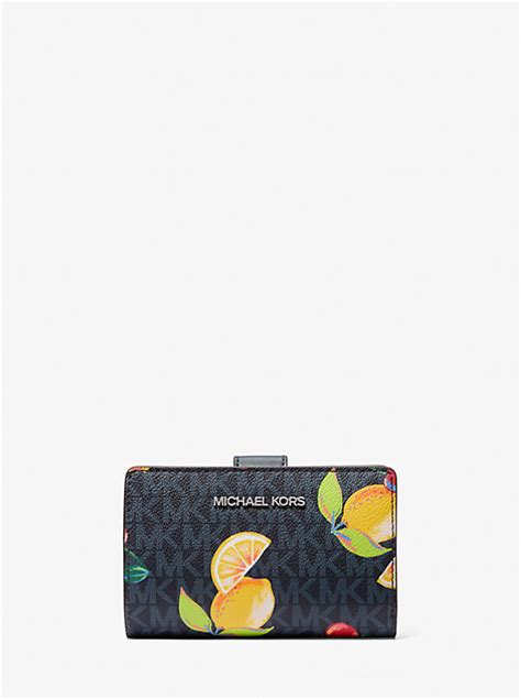 Jet Set Medium Fruit Print Logo Wallet 